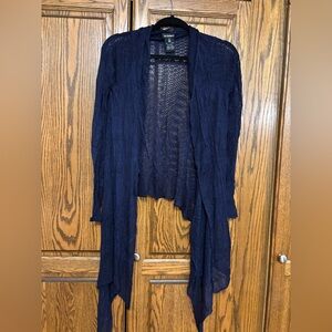 Women's Navy Open-Front Sweater size smalll